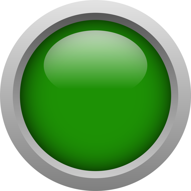 Glossy push-button - green